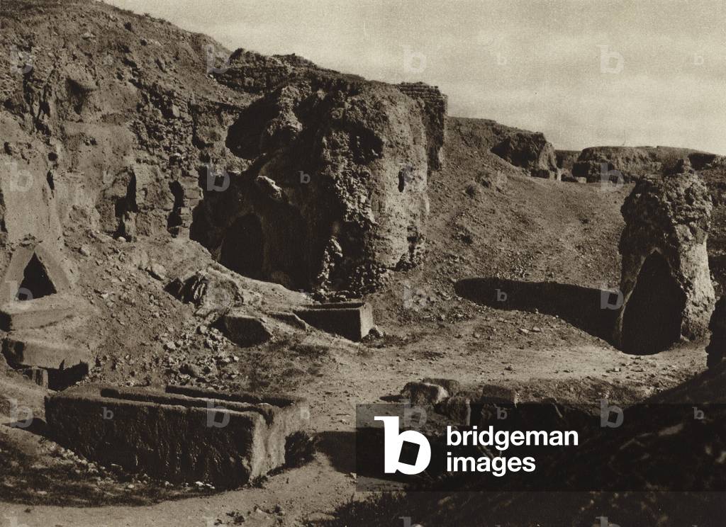Carthage, Punic graves (b/w photo)