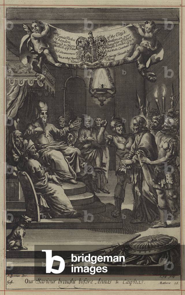 Our Saviour brought before Annas and Caiphas (engraving)