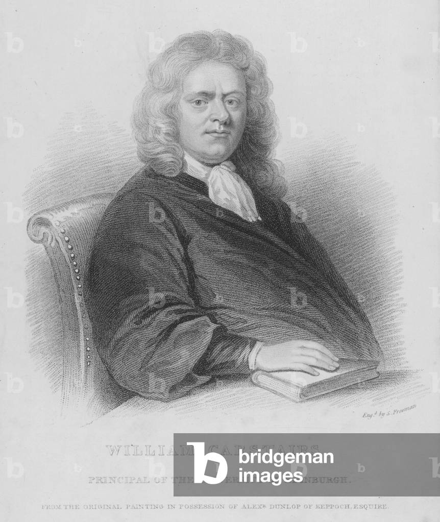 William Carstairs, Principal of the University of Edinburgh (engraving)