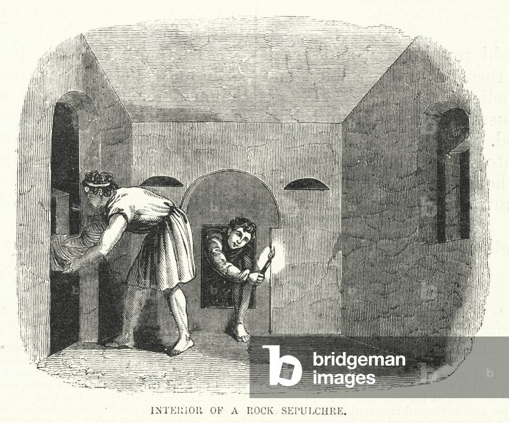 Interior of a Rock Sepulchre (engraving)