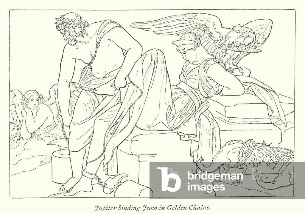 Jupiter binding Juno in Golden Chains (litho)