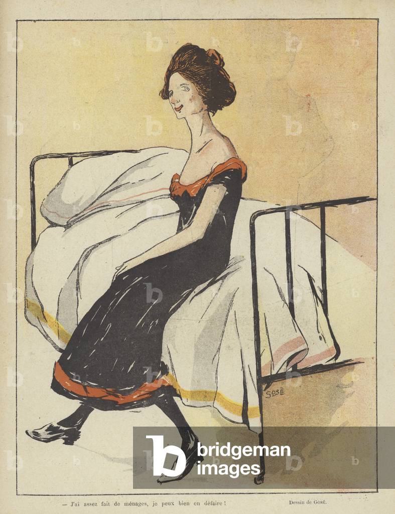 Illustration for Le Rire (colour litho)
