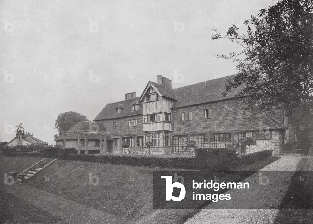 Upton Grey House, Winchfield, Hants, England (b/w photo)