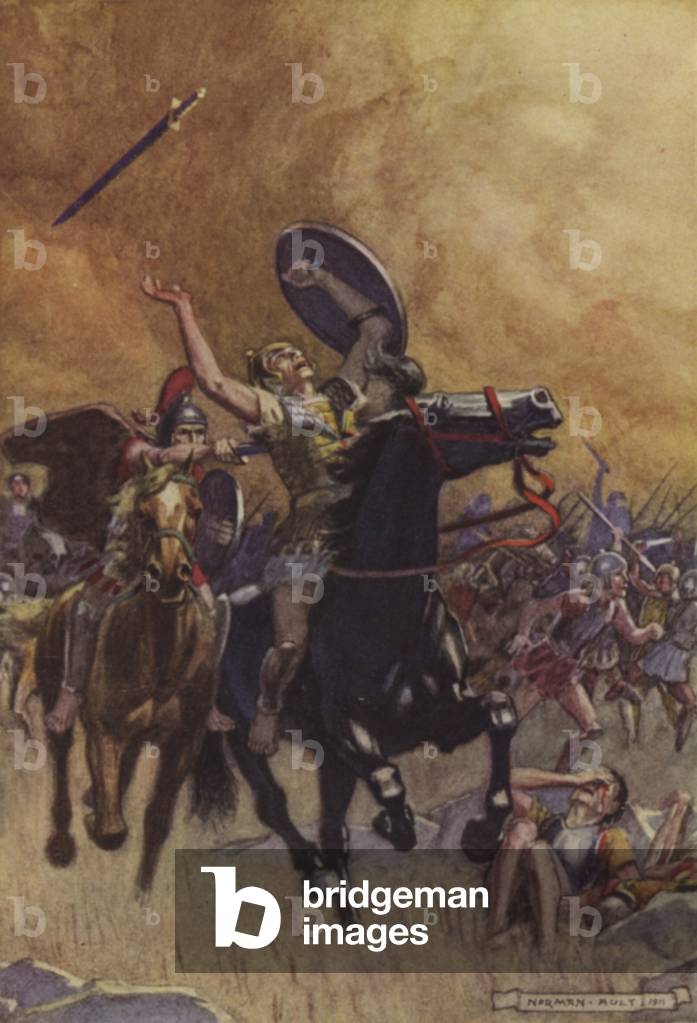 Death of Sextus (colour litho)