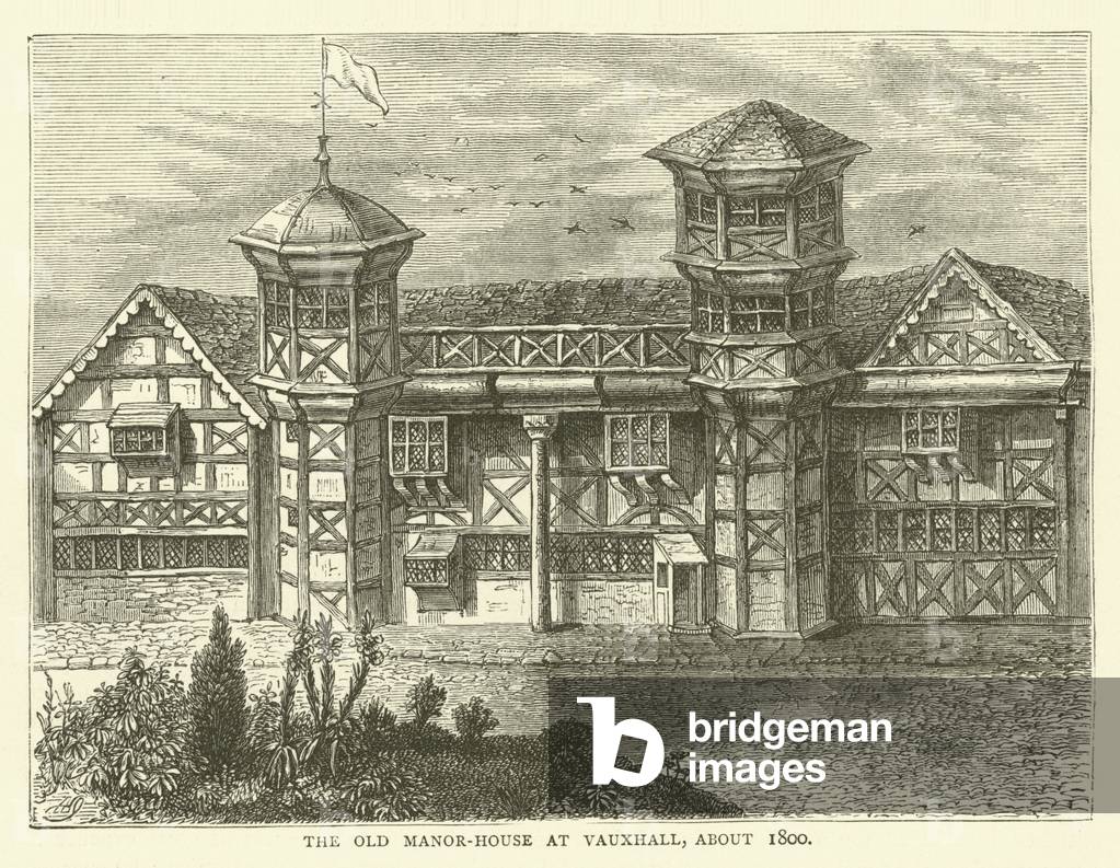 The Old Manor-House at Vauxhall, about 1800 (engraving)