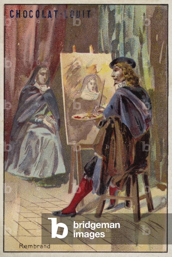 Rembrandt van Rijn, Dutch painter (chromolitho)