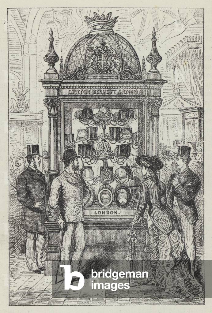 British hat display (engraving)
