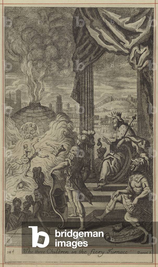 The three Children in the fiery Furnace (engraving)