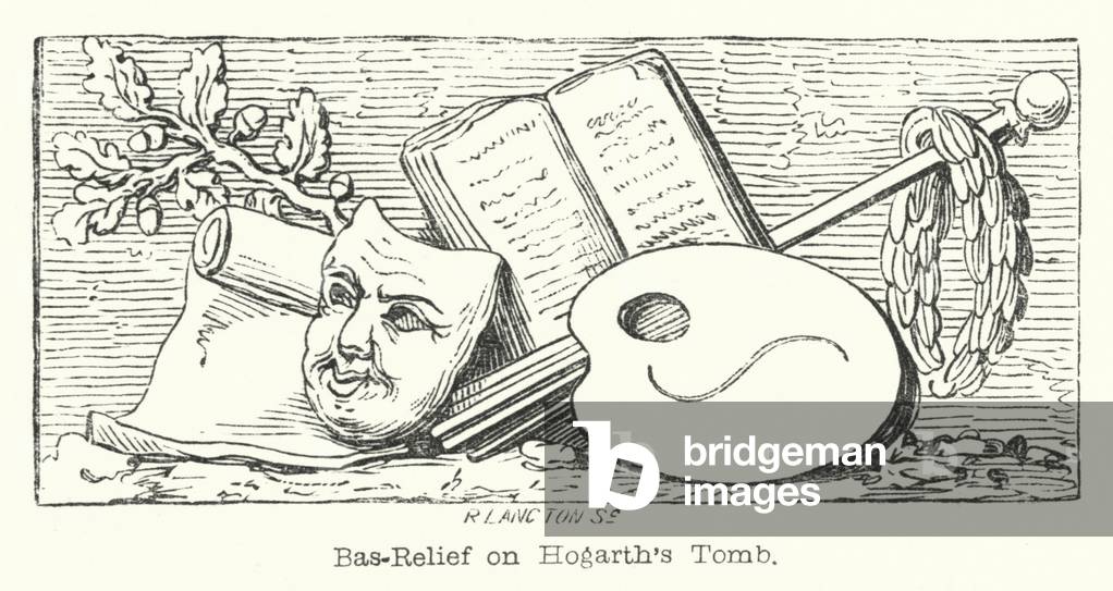 Bas-Relief on Hogarth's Tomb (engraving)