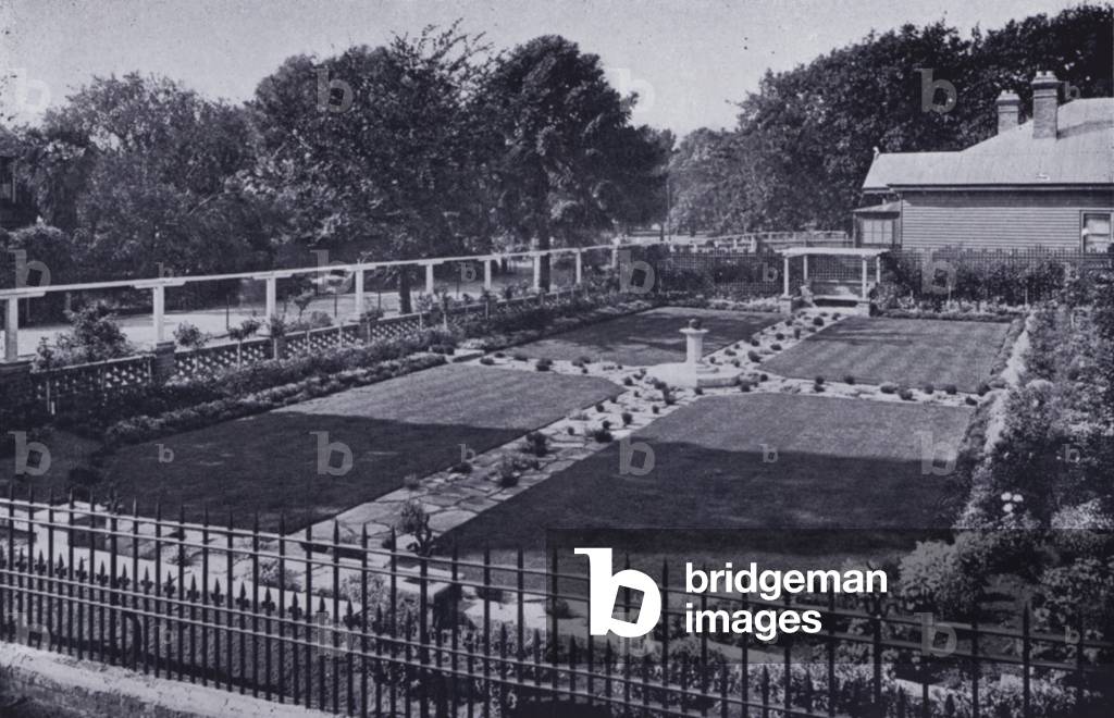 Launceston: The Dutch Garden, City Park (b/w photo)