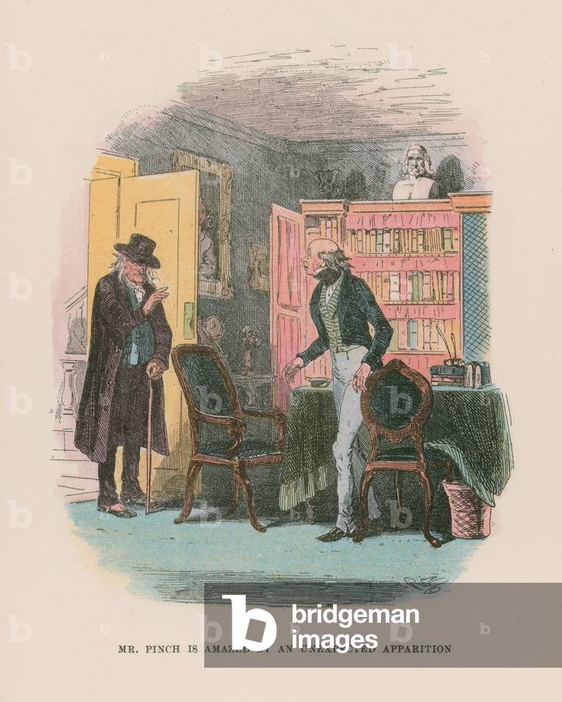Illustration for Martin Chuzzlewit (colour litho)