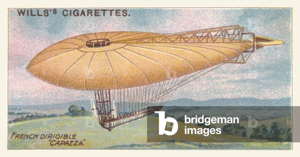 French Dirigible Capazza (chromolitho)