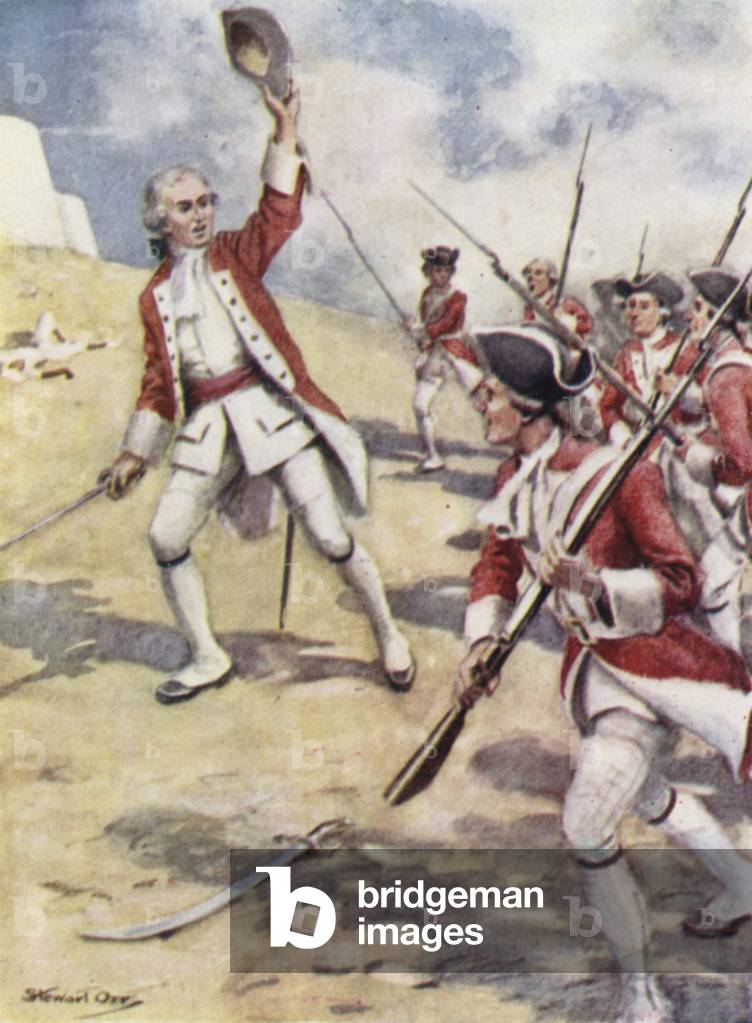 To Clive was given the command of the storming party (colour litho)