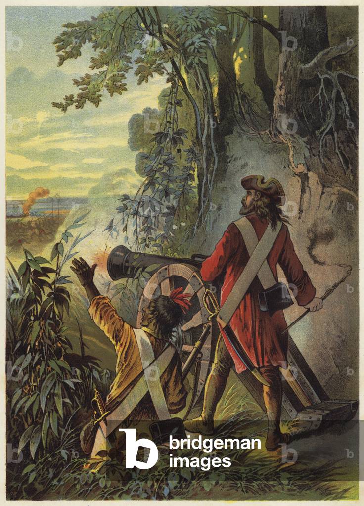 Illustration for Robinson Crusoe (colour litho)