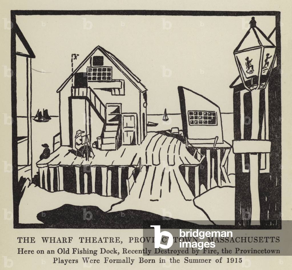 The Wharf Theatre, Provincetown, Massachusetts (litho)