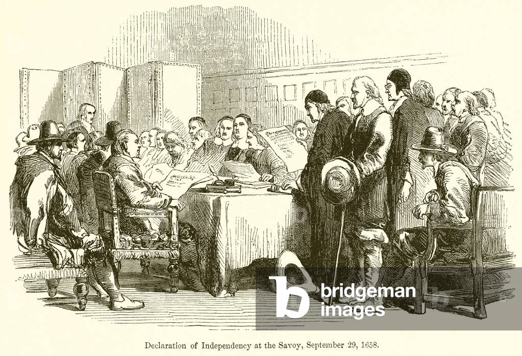Declaration of Independency at the Savoy, September 29, 1658 (engraving)