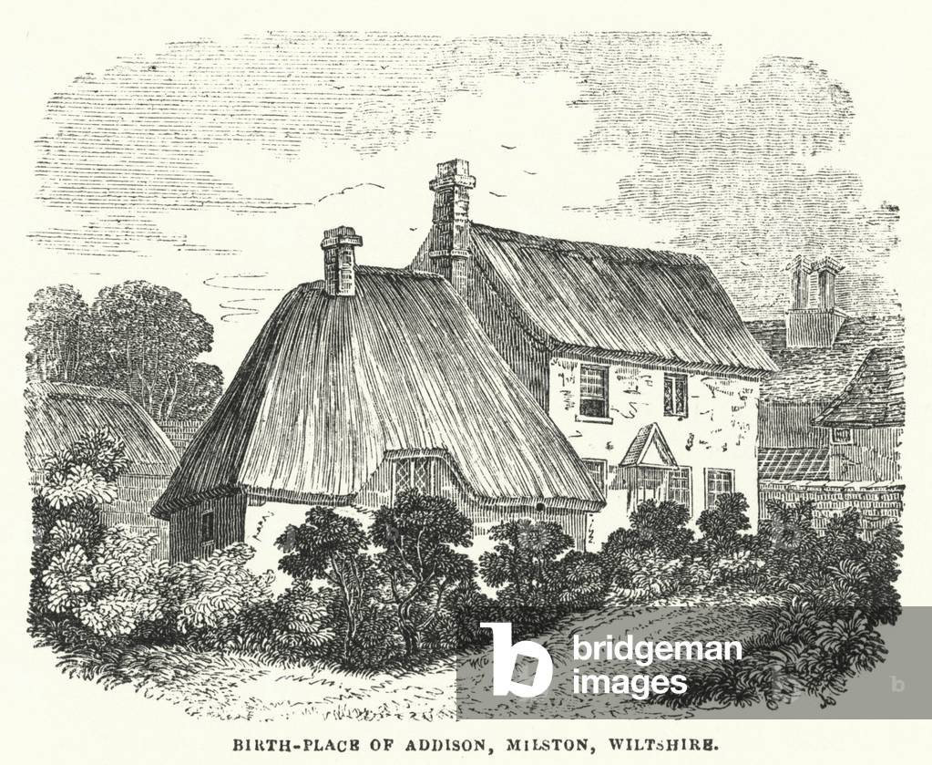 Birth-Place of Addison, Milston, Wiltshire (engraving)