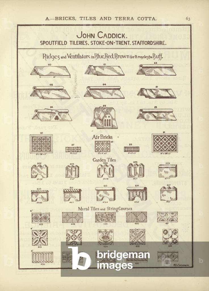 Page from The Architect's, Surveyor's and Engineer's Compendium 1892 (engraving)