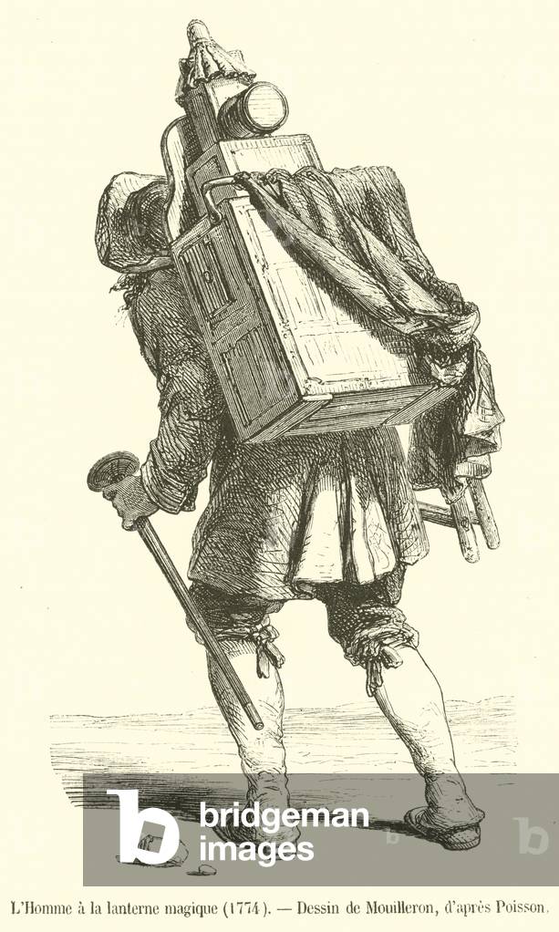 L'Homme a la lanterne magique, 1774 (engraving)