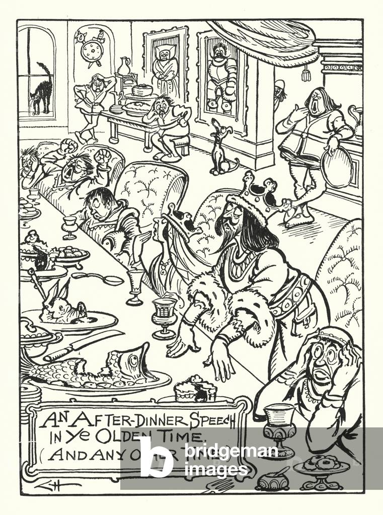 An after-dinner speech in ye olden time (and any other time) (litho)