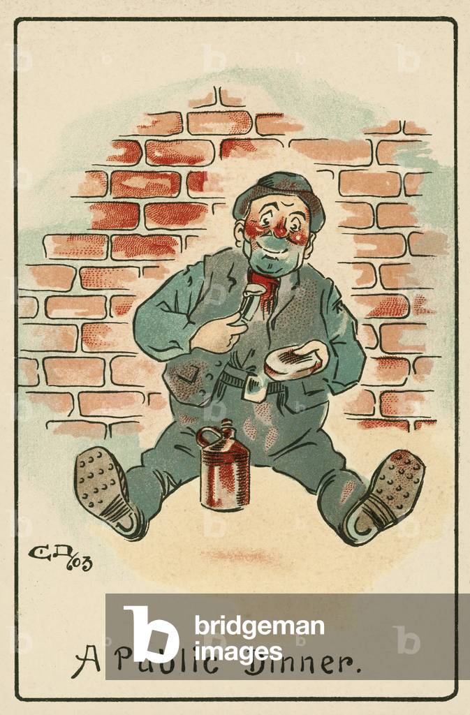 A Public Dinner (colour litho)