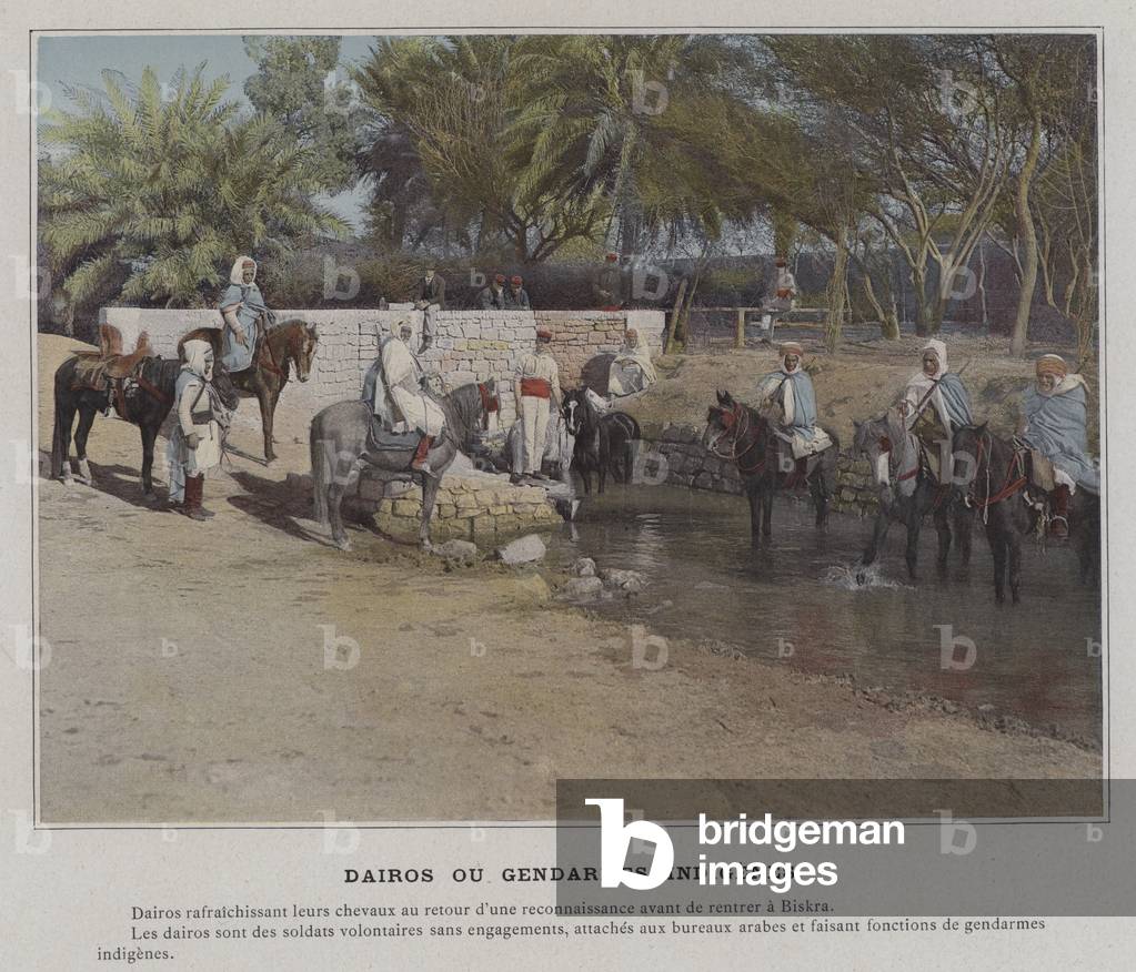Dairos ou Gendarmes Indigenes (coloured photo)