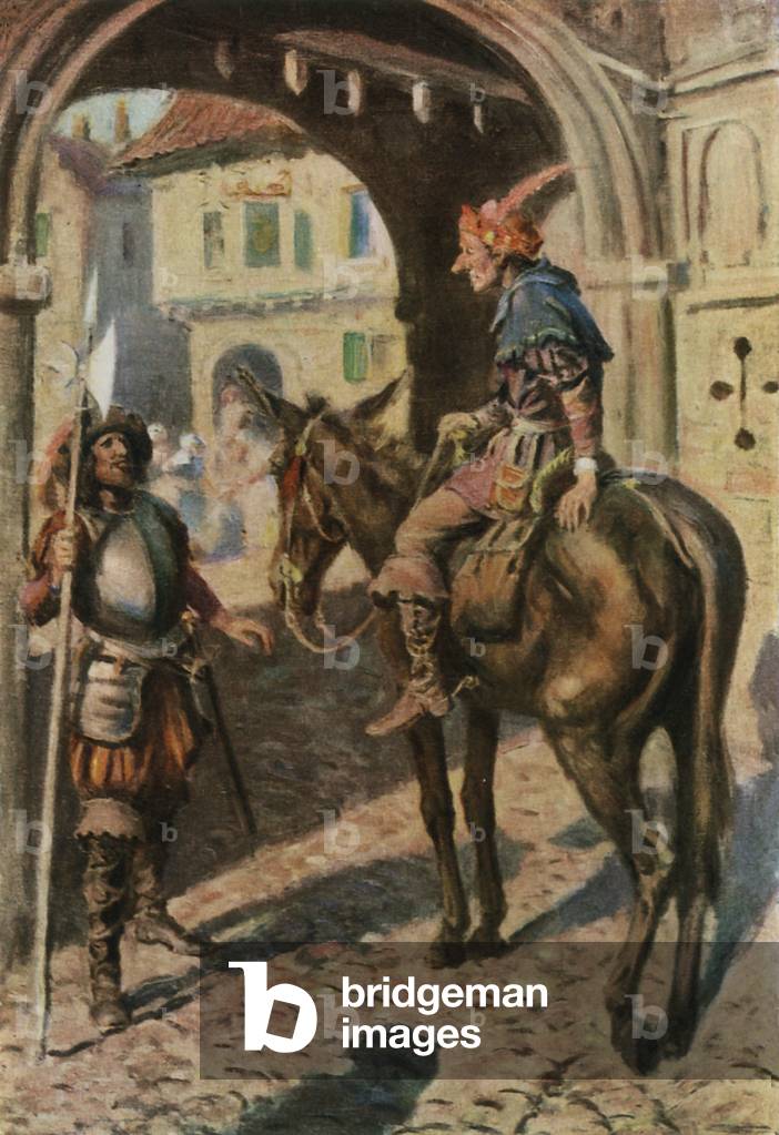 The sentinel never saw such a Nose in his life! (colour litho)