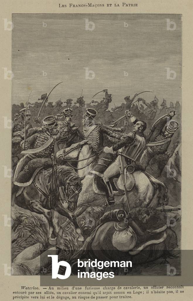 Freemasons and patriotism (engraving)