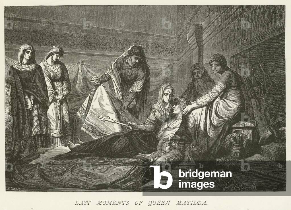 Last moments of Queen Matilda (engraving)