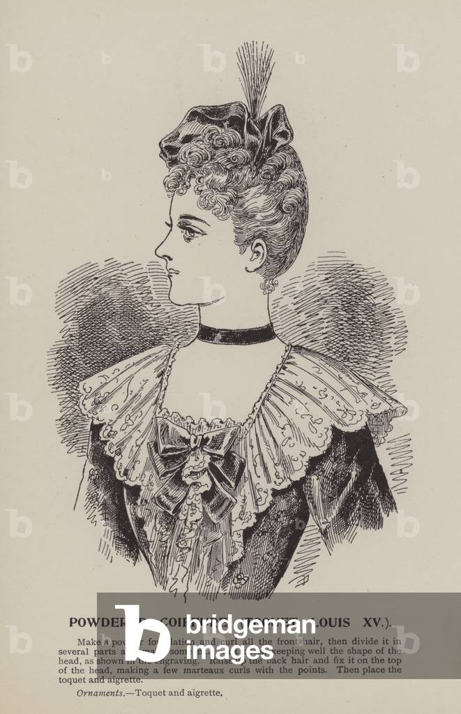 Powdered Coiffure, Toquet Louis XV (engraving)