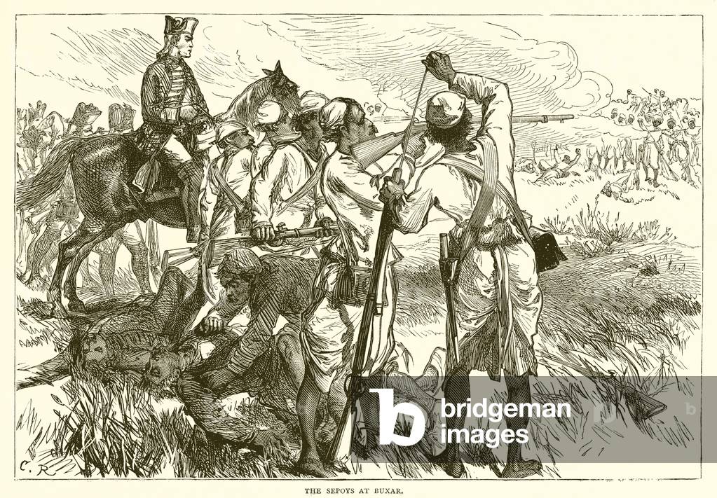 The sepoys at Buxar (engraving)