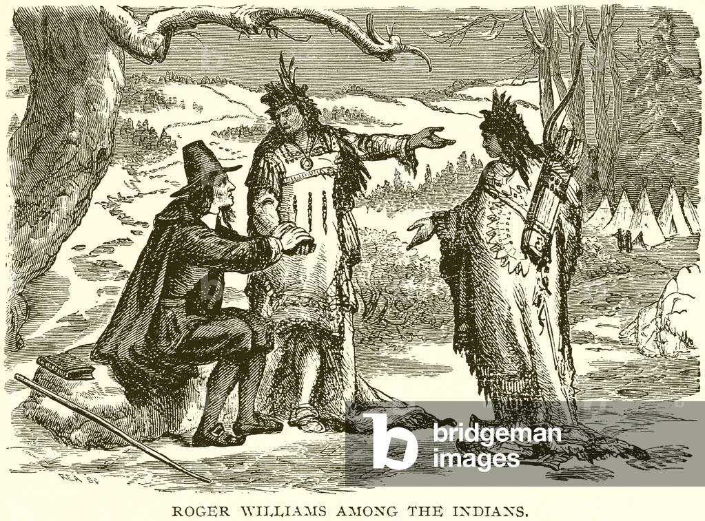 Roger Williams among the Indians (engraving)