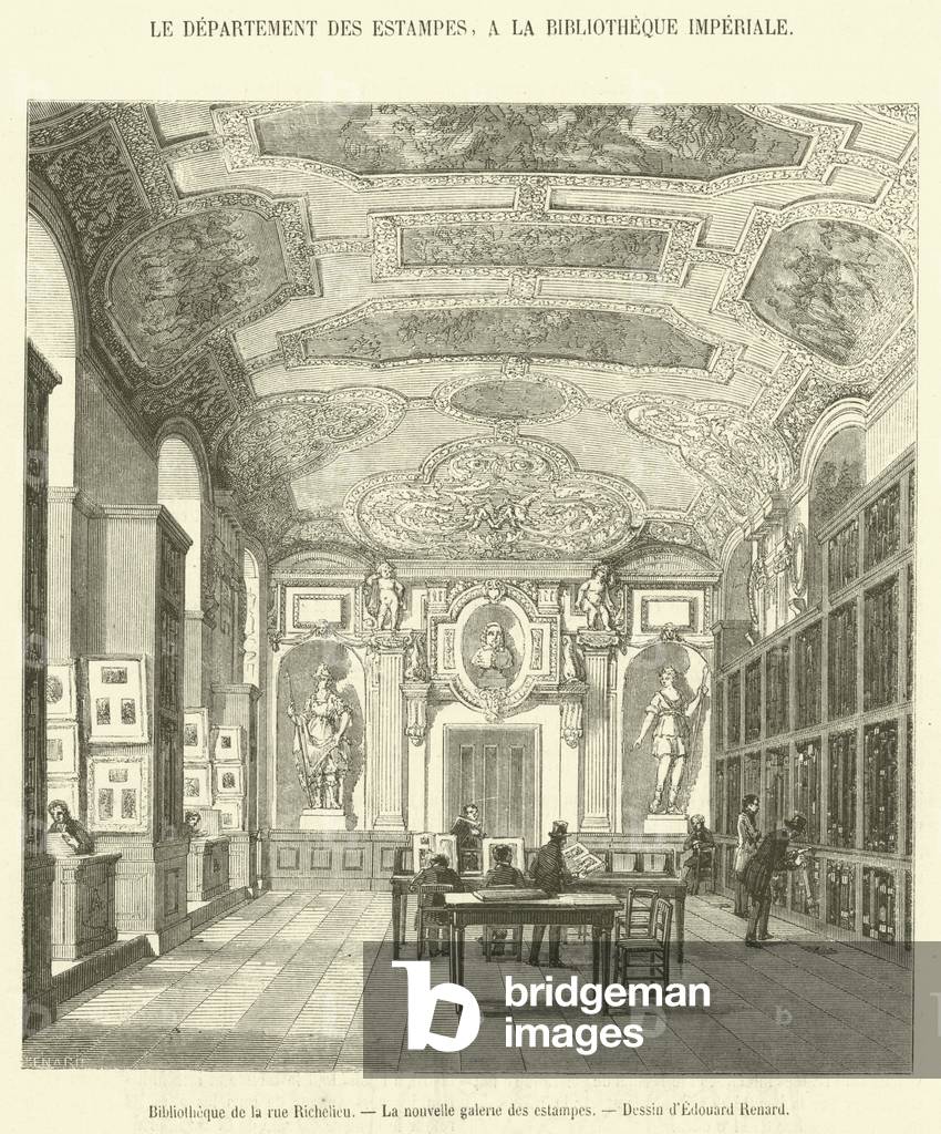 Bibliotheque de la rue Richelieu, La nouvelle galerie des estampes (engraving)