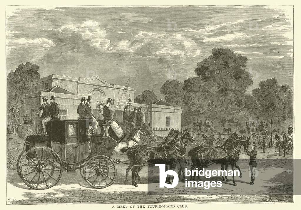 A meet of the Four-in-Hand Club (engraving)