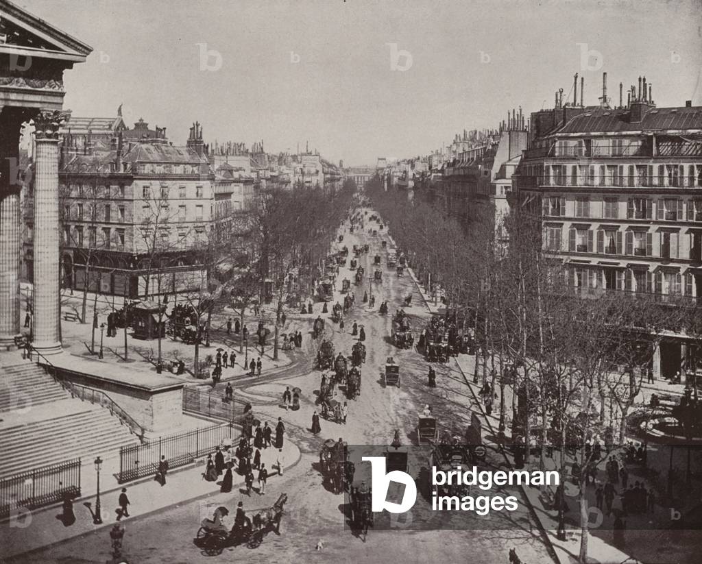 Paris: Boulevard de la Madeleine (b/w photo)