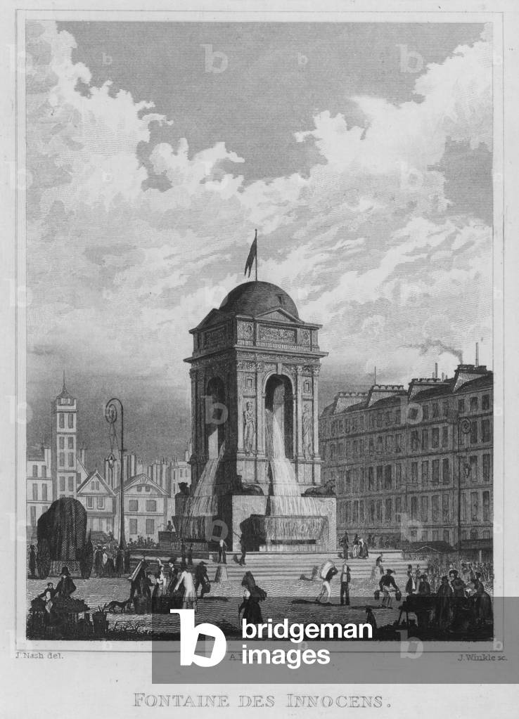 Paris, Fontaine Des Innocens (engraving)
