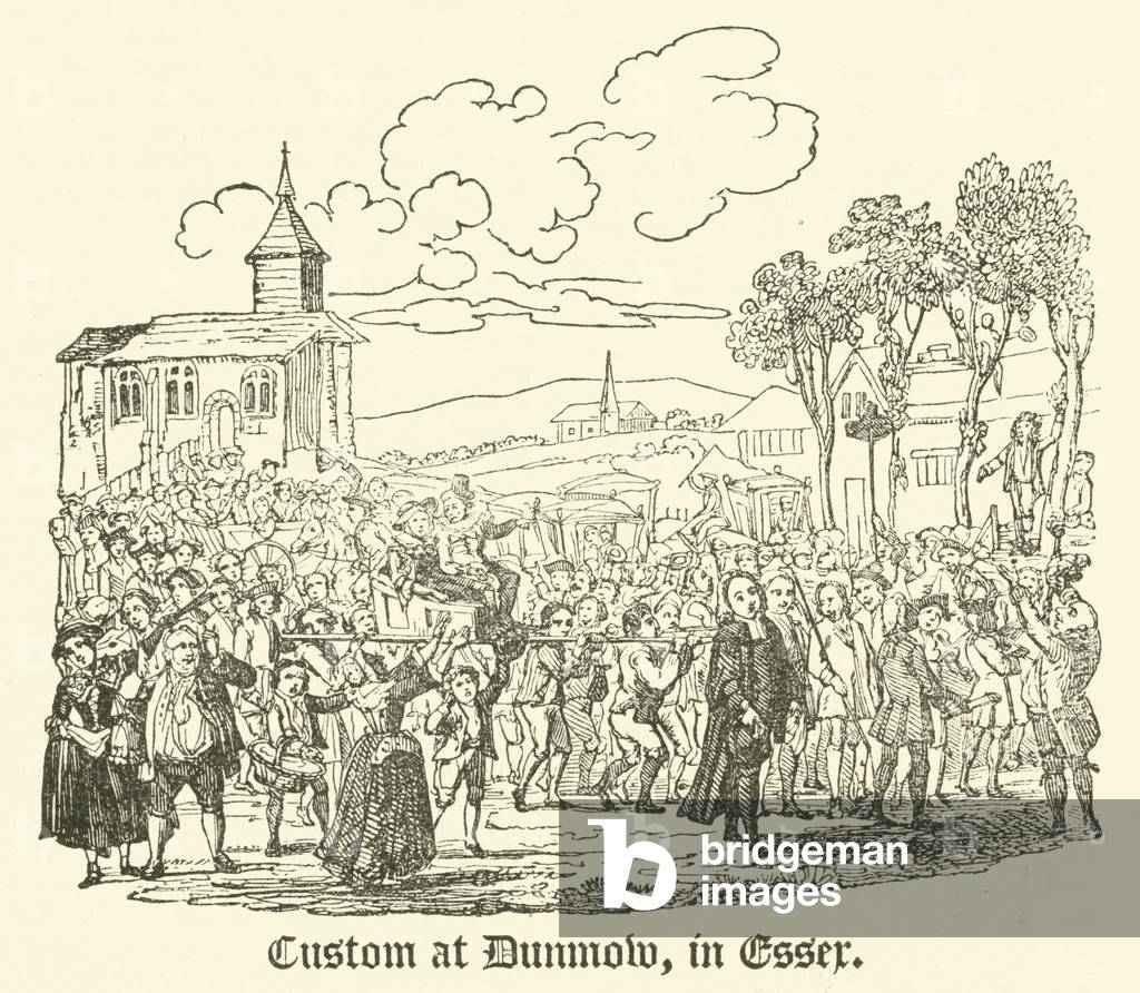 Custom at Dunmow, in Essex (engraving)