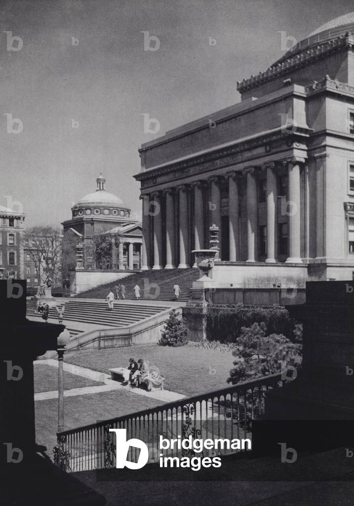 Manhattan: Library of Columbia University (b/w photo)