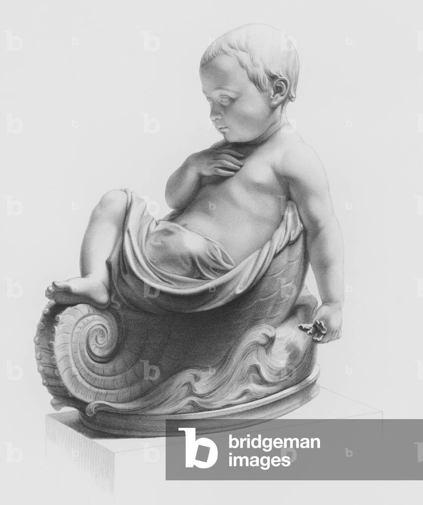 The Cradle, engraved by R A Artlett from the sculpture by Mrs Thornycroft (engraving)