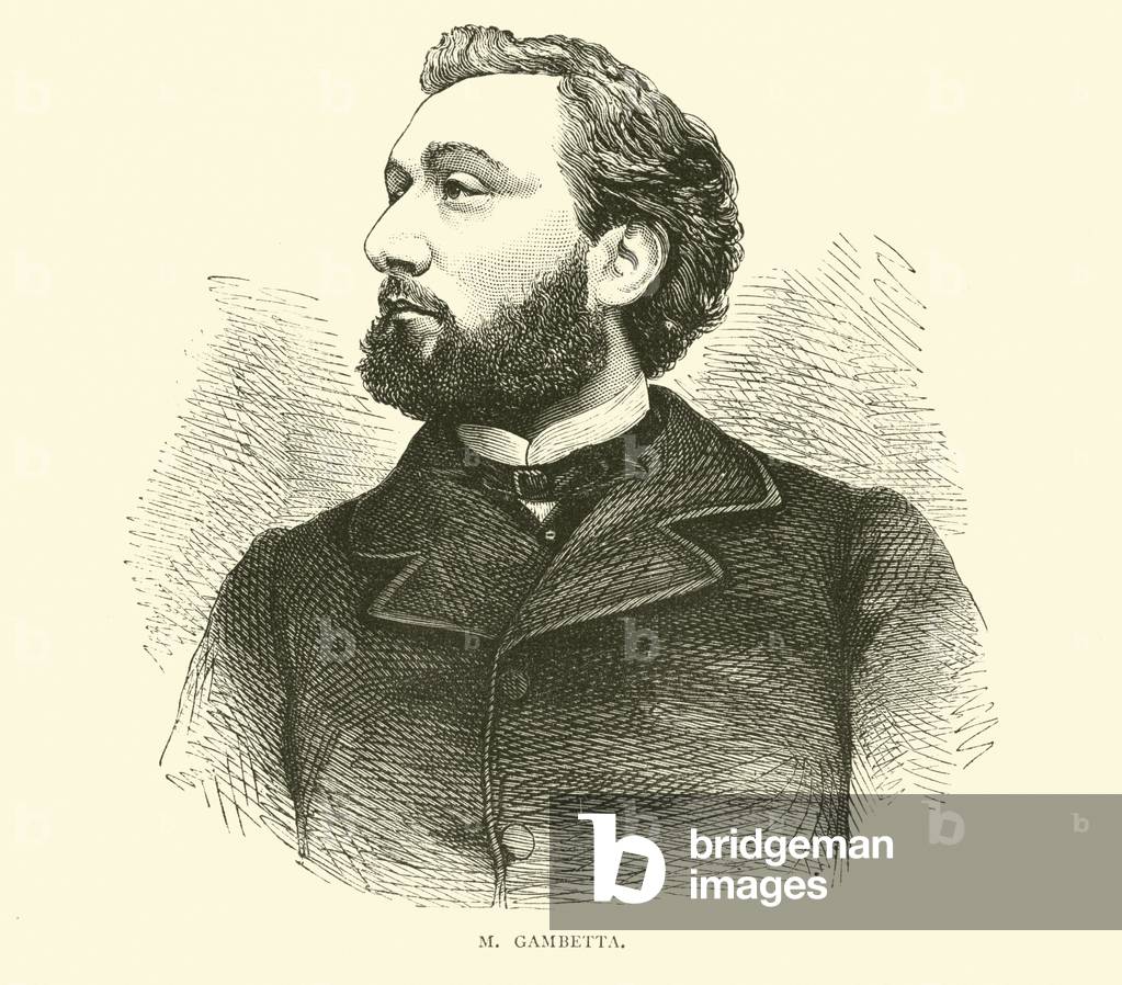 M Gambetta, September 1870 (engraving)
