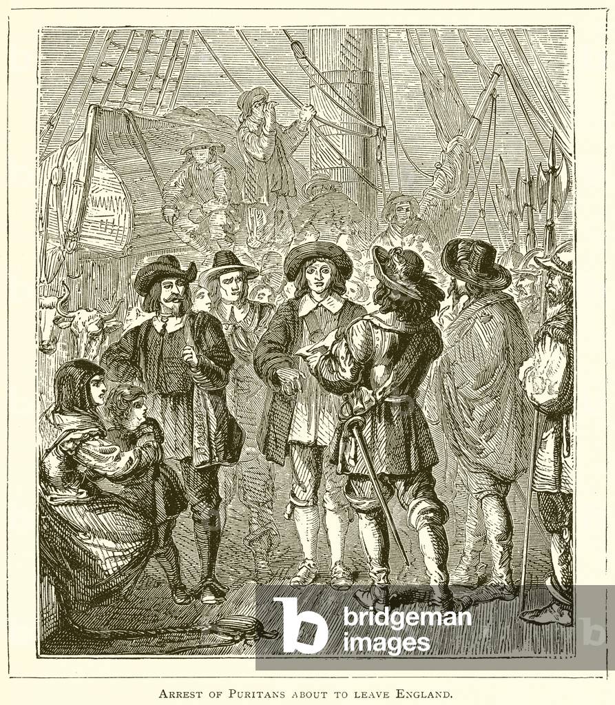 Arrest of Puritans about to Leave England (engraving)