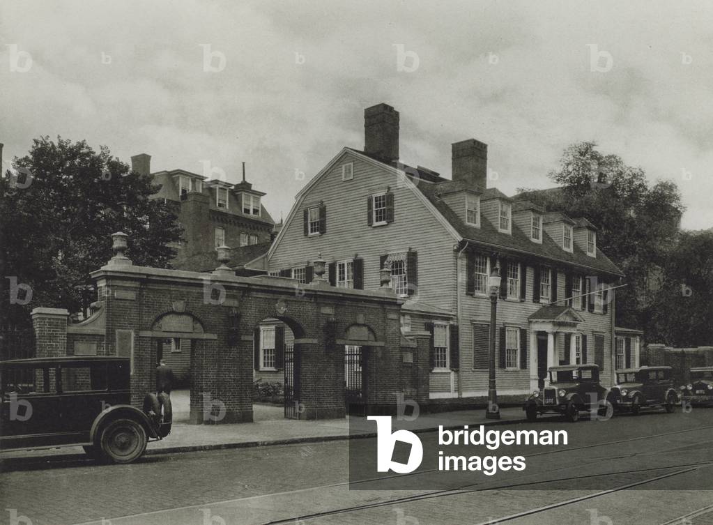 Harvard University: Class of 1857 Gate, Wadsworth House (b/w photo)