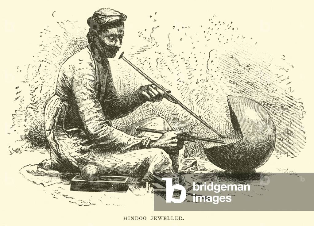 Hindoo jeweller (engraving)