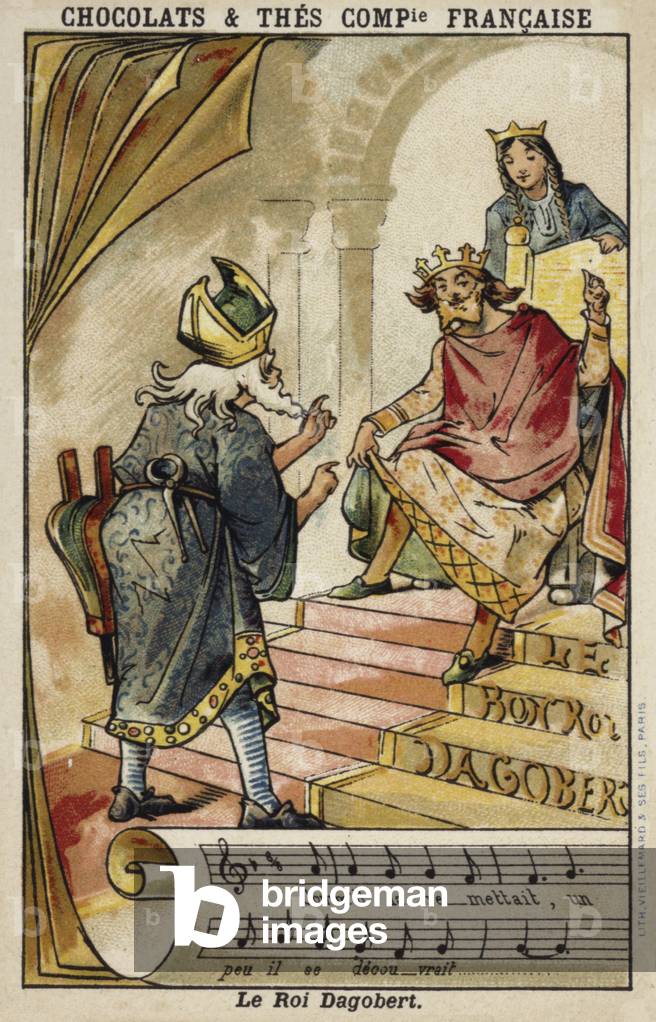 Le bon roi Dagobert, French song (chromolitho)