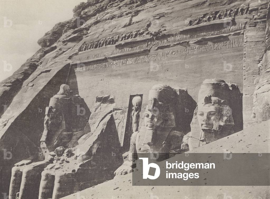 Abou Simbel, The Temple (b/w photo)
