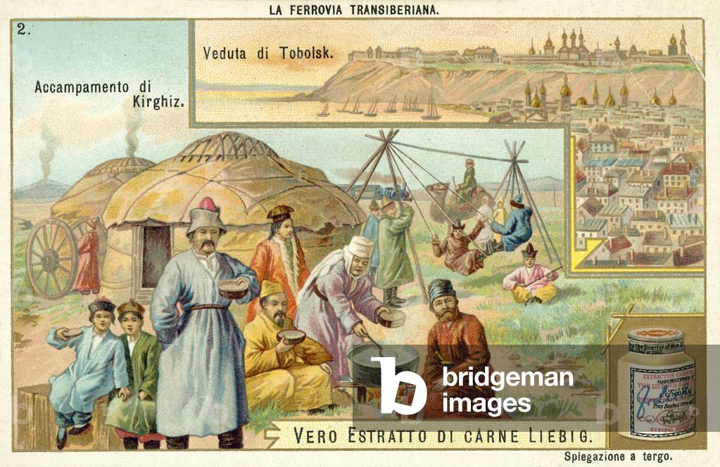 Scenes on the Trans-Siberian Railway (chromolitho)