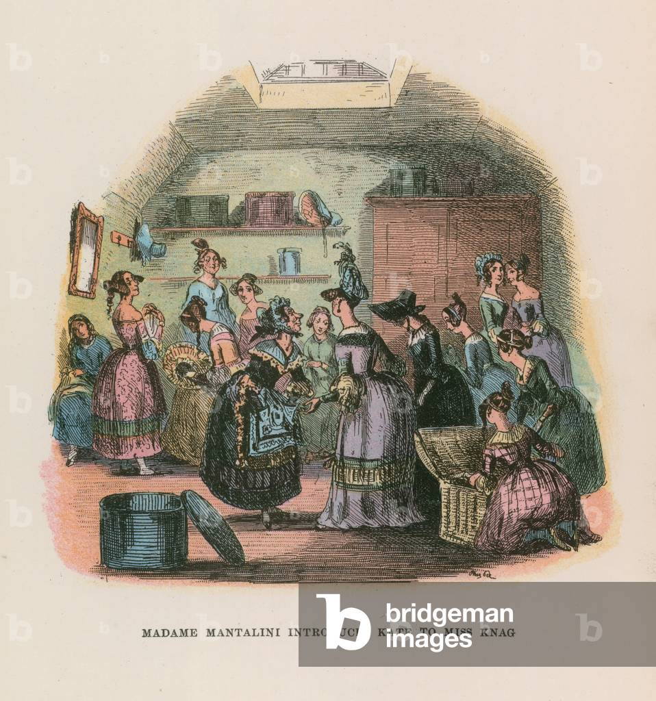 Illustration for Nicholas Nickleby (colour litho)