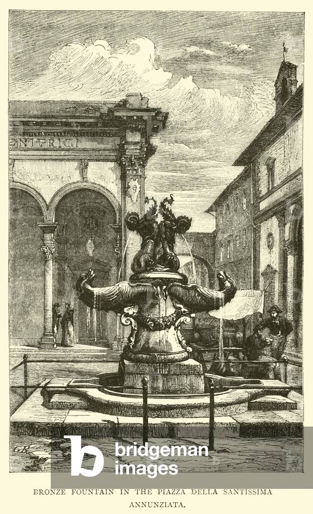 Bronze Fountain in the Piazza della Santissima Annunziata (engraving)