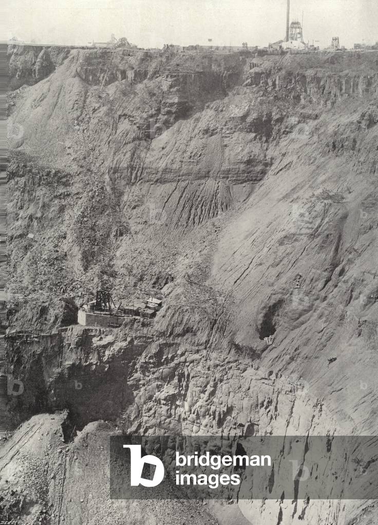 The Open Mines, Kimberley (b/w photo)