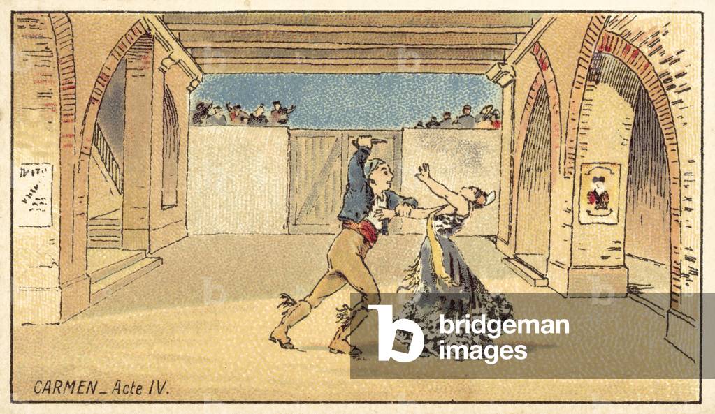 Carmen, Act IV (colour litho)